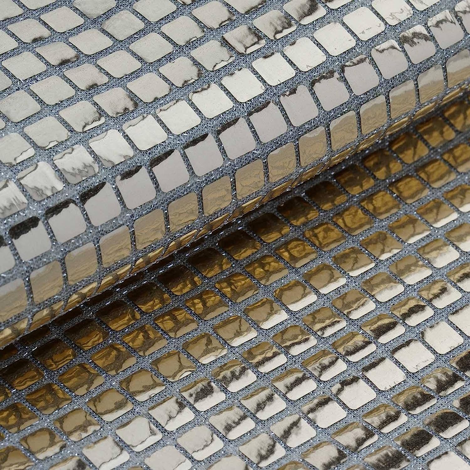 35"X10 Yards Champagne Metallic Disco Mirror Fabric By The Bolt, DIY Craft Fabric Roll
