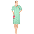 thumbnail image 4 of JEFFRICO House Dresses for Women with Pockets - Lightweight Breathable Short Sleeve Muumuu & Nightgowns - Snap Front Housecoat and Dusters for Women, 4 of 7