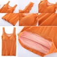 thumbnail image 6 of QASIEATN Sweatshirt for Graceful Women Fashion, Sleeveless Thermal Shirts with Detachable Built In Bra V Neck Vest Fleece Lined Underwear Thermal Tank Tops, Womens Fall Tops, 6 of 8