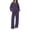 Purple #103, variant on Women's 2 Piece Sweatsuit Set Crewneck Sweatshirt with Front Pocket and Wide Leg Pants Casual Fleece Lounge Set
