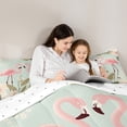 thumbnail image 5 of Feelyou Couple Flamingo Animal Bedding Comforter Set, Cherry Blossoms Floral Twin Comforter Sets, Retro Chinese Style Reversible Bedding Set, Ultra Soft Bedroom Decor, 2-Piece, 5 of 8
