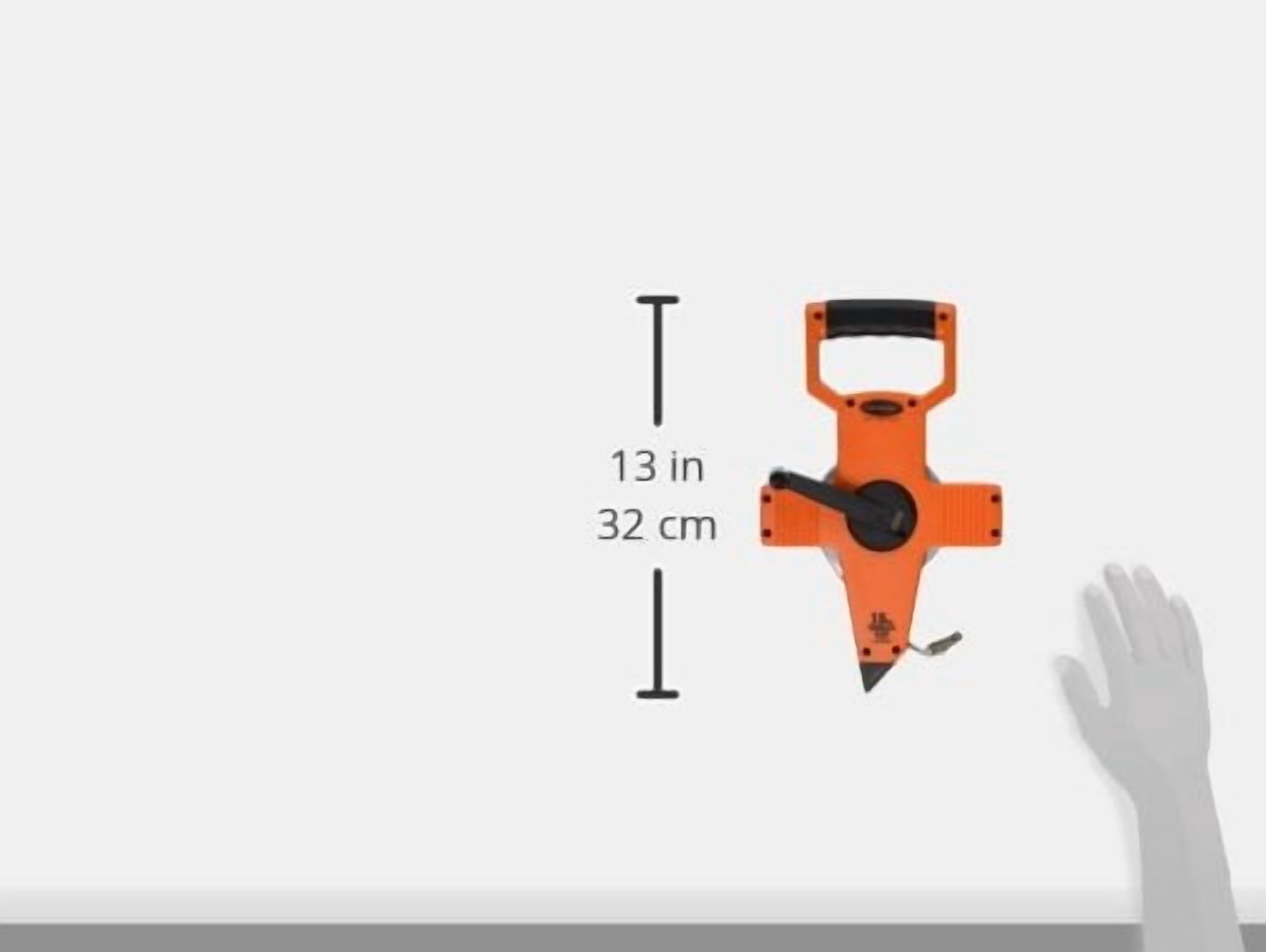 Keson 15m Fiberglass Metric Long Tape Measure, Pumpkin OTR-15M