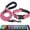 Pink, variant on Levviye Reflective Dog Collar & Leash Set with Foam Handle for Walking, Black S
