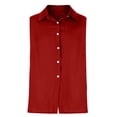 thumbnail image 5 of cocolona Mens Linen Button Shirts Summer Sleeveless Turndown Collar Vacation Beach Tank Tops, 5 of 6