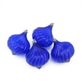 thumbnail image 2 of 4ct Blue Shatterproof Transparent Christmas Onion Drop Ornaments 4.5", 2 of 2