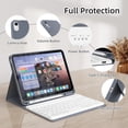 thumbnail image 3 of GKABXY Magnetic Keyboard Case for iPad A16 11th /10th Generation 2025/2022 with Pencil Holder 10.9/11 Inch, Magnetic Detachable Wireless Bluetooth Multi-Angle Stand Rechargeable Keyboard Case, Purple, 3 of 8