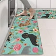 thumbnail image 2 of Kitchen Rugs Sets Of 2,Dachshund and Flower Anti Fatigue Kitchen Mat Rugs Non Slip Washable,Decorative Kitchen Floor Mats for Kitchen,Sink,Laundry,17"X47", 2 of 5