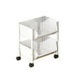 thumbnail image 2 of SSZMDLB Multi Layer Movable Storage Rack, Large Capacity Plastic Organizer With Wheels And Hooks, Layered Storage Shelf For Living Room, Bedroom, Bathroom And Kitchen, Rolling Utility Cart, 2 of 6