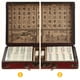 thumbnail image 3 of FELTECHELECTR Juego de Mahjong portátil de viaje Archaise Mahjong tradicional chino con estuche de cuero antiguo y manual en inglés., 3 of 7