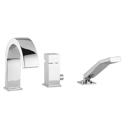 Deck Mount Diverter - WS Bath Collections Level LEC 040 Roman Tub Filler Faucet