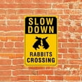thumbnail image 4 of Slow Down - Rabbit Crossing Sign, Durable Aluminum, 12x16 Inches, Rust-Resistant, Easy to Install, Ideal for Streets, Driveways, Wall Art, and Outdoor Decor, 4 of 6