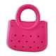 thumbnail image 3 of Bolsa de playa para mujeres Impermeable para el agua Pequeña bolsa Multipropósito de almacenamiento de verano con agujero Rosa, 3 of 8