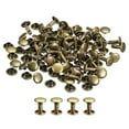thumbnail image 1 of Unique Bargains 100 Sets Leather Rivets 8mm Double Cap Rivets 10mm Height Metal Studs Rivet, Bronze Tone, 1 of 5