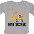 thumbnail image 4 of Inktastic Little Brother Construction Truck Boys Boys Long Sleeve Baby Bodysuit, 4 of 5