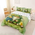 thumbnail image 2 of Erosebridal Cute Cartoon Gnome Queen Comforter Set,Happy Easter Eggs Cute Blossom Daisy Bedding Comforter Set For Kids Girls Reversible 3pcs, 2 of 7
