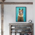 thumbnail image 2 of Begin Home Decor 2081-3624-AN515 24 x 36 in. Lovable Llama - Turquoise Animals Framed Canvas Home Decor, 2 of 4