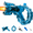 Blue Ring Tank, variant on Transforming Electric Water Gun, Rechargeable Automatic Water Blaster with LED Strobe Lights and Long Range Spray for Outdoor Summer Pool Beach Water Games