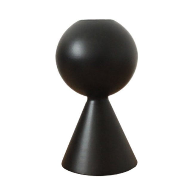 1 portavelas decorativo de madera para el hogar (negro)
