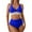 Royal Blue, variant on Women's Bikini Set Solid Color Two Piece Swimsuit with Removable Bra Pads No Underwire for Beach Swimming Vacation,Army Green,L