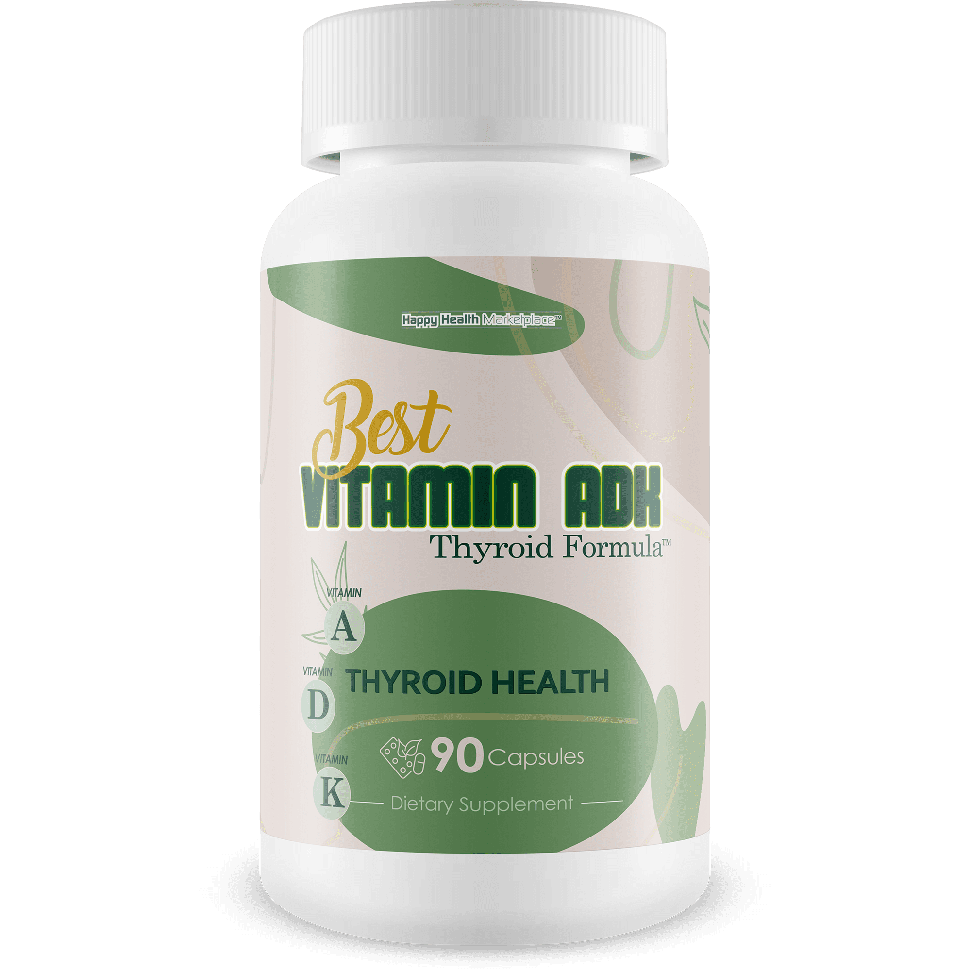 Best Vitamin ADK Thyroid Formula - Improved Formula With Vitamin A, D, K, E, C, B, Iron, Magnesium, Copper & More! - Our Best ADK Thyroid Vitamin Supplement - Our Best Thyroid Support For Men & Women