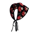 thumbnail image 2 of Helii Crochet Triangle Head Scarf for Women – Handmade Knitted Boho Bandana Hair Wrap, Floral Embroidery Hollow Out Hair Scarf, Adjustable Tie Back Kerchief Watermelon Red,One Size, 2 of 7