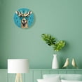 thumbnail image 4 of 14 Inch Wall Clock Battery Operated Silent Clock Decorative for Office, Kitchen, Outdoor, Living Room，Hipster Deer Funny Animal Lovely, 4 of 4