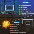 thumbnail image 2 of Canasta de baloncesto de altura ajustable para interiores con luces LED, 2 of 8
