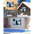 thumbnail image 2 of Outdoor TV Cover 70 to 75 Inch Weatherproof, Abstract Blue Checkered Waterproof TV Screen Protector for Outside Decor with Zipper and Pocket 68"L x 42"H , Modern Watercolor Art, 2 of 7