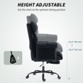 thumbnail image 4 of Black Reclining Office Chair With Retractable Footrest And Modern Design, 4 of 9