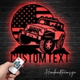 thumbnail image 2 of Handmadetneonsign Custom US Truck Metal Wall Art LED Light | Personalized American Flag Truck Drive, 2 of 5