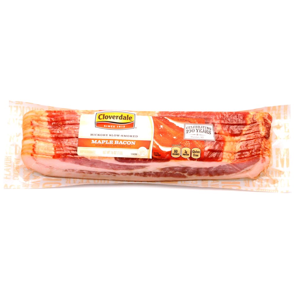 Cloverdale Foods Sliced Maple Bacon, 16 Oz.