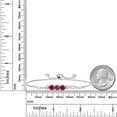 thumbnail image 3 of 925 Sterling Silver and 10K Yellow Gold Pink Tourmaline Red Created Ruby and White Lab Grown Diamond Tennis Bracelet for Women (2.54 Cttw, Gemstone October Birthstone, Fully Adjustable up to 9 inch), 3 of 4