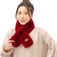 thumbnail image 1 of Foulard d'Hiver pour Femmes Rectangulaire en Fourrure Chaude Douce Confortable, 1 of 7