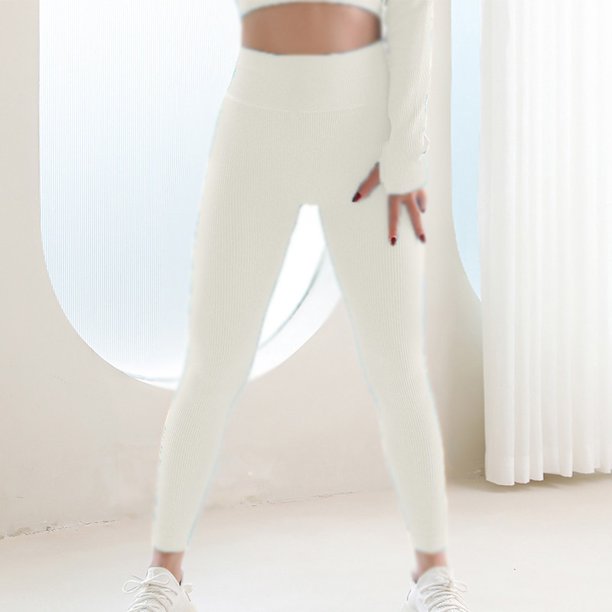 Mallas acanaladas sin costuras para Fitness, mallas deportivas para mujer, mallas de realce para entrenamiento, mallas a rayas para mujer, mallas sexis de cintura alta para gimnasio para mujer Tan Jianjun unisex