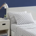 thumbnail image 6 of Nautica Woodblock Fish 100% Cotton Percale 3-Piece Sheet Set, Twin, Grey, 6 of 9