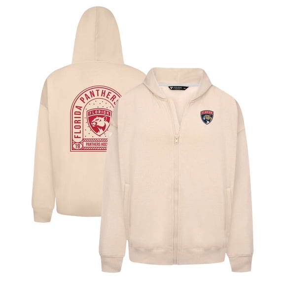 Men's Levelwear Khaki Florida Panthers Uphill Stained Glass Full-Zip Hoodie Jacket