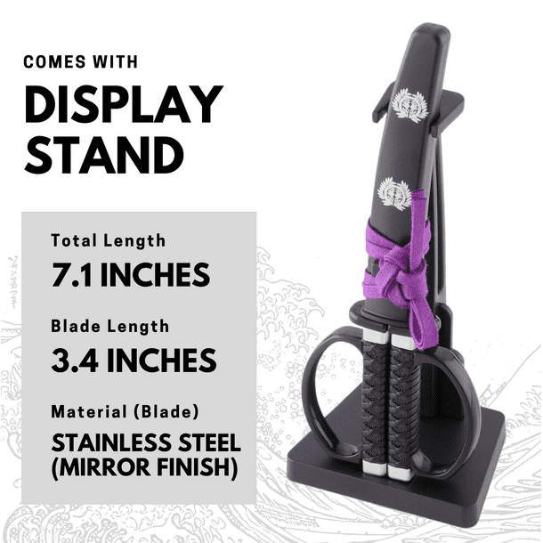 Nikken Samurai Sword Scissors, Katana-Inspired with Display Stand - Made in Japan