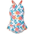 thumbnail image 1 of Kid Girl Swimwear One Piece Striped Ruffle Quick Dry Swimwear Bathing Suit 7-8 Years, 1 of 6
