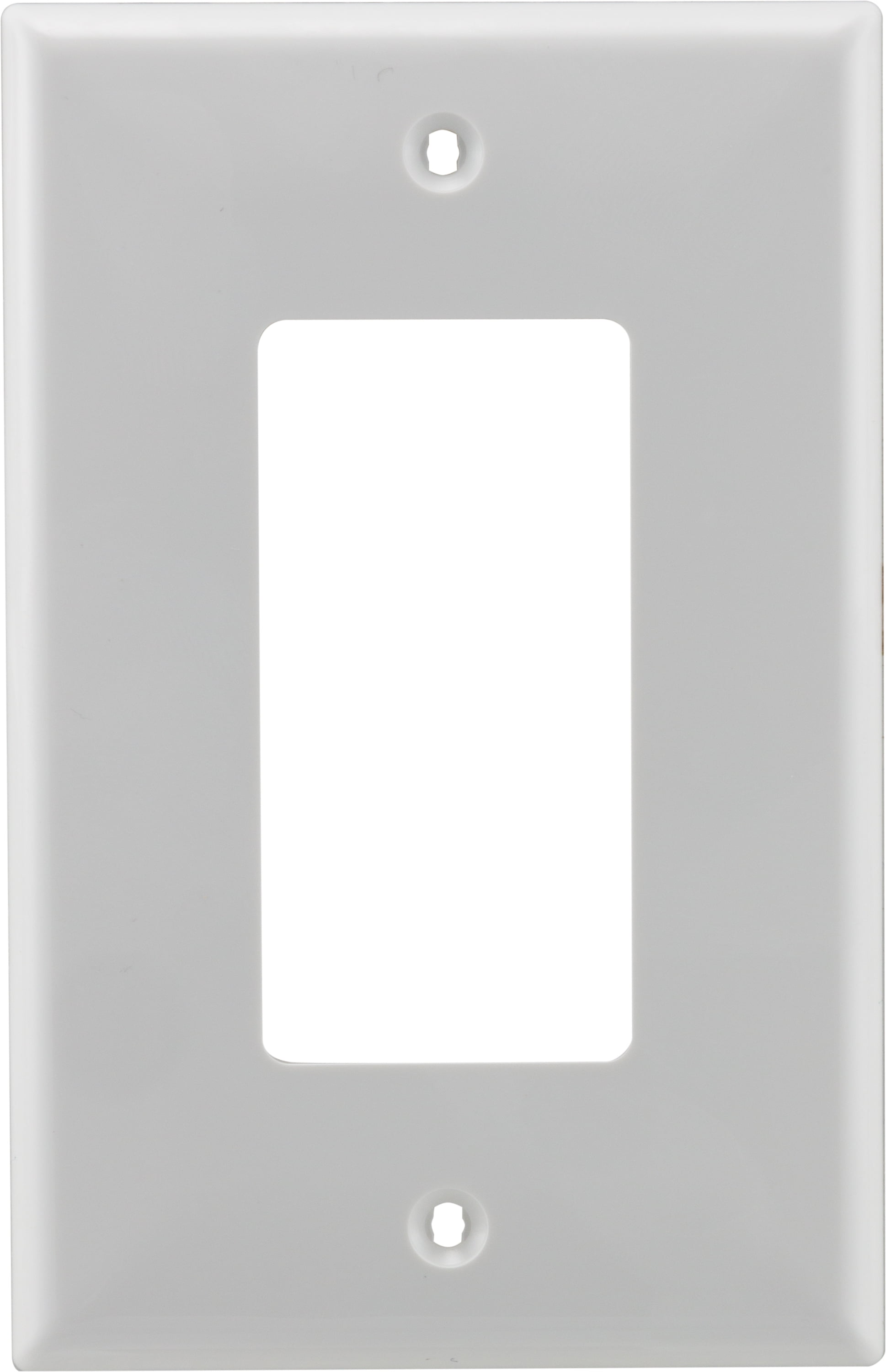 Hyper Tough Oversized Wall Plate, Single Rocker, 0A, White Nylon, 5in – 53131