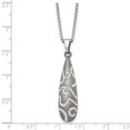 thumbnail image 6 of Chisel Stainless Steel Polished Crystal Pendant Necklace, 6 of 6