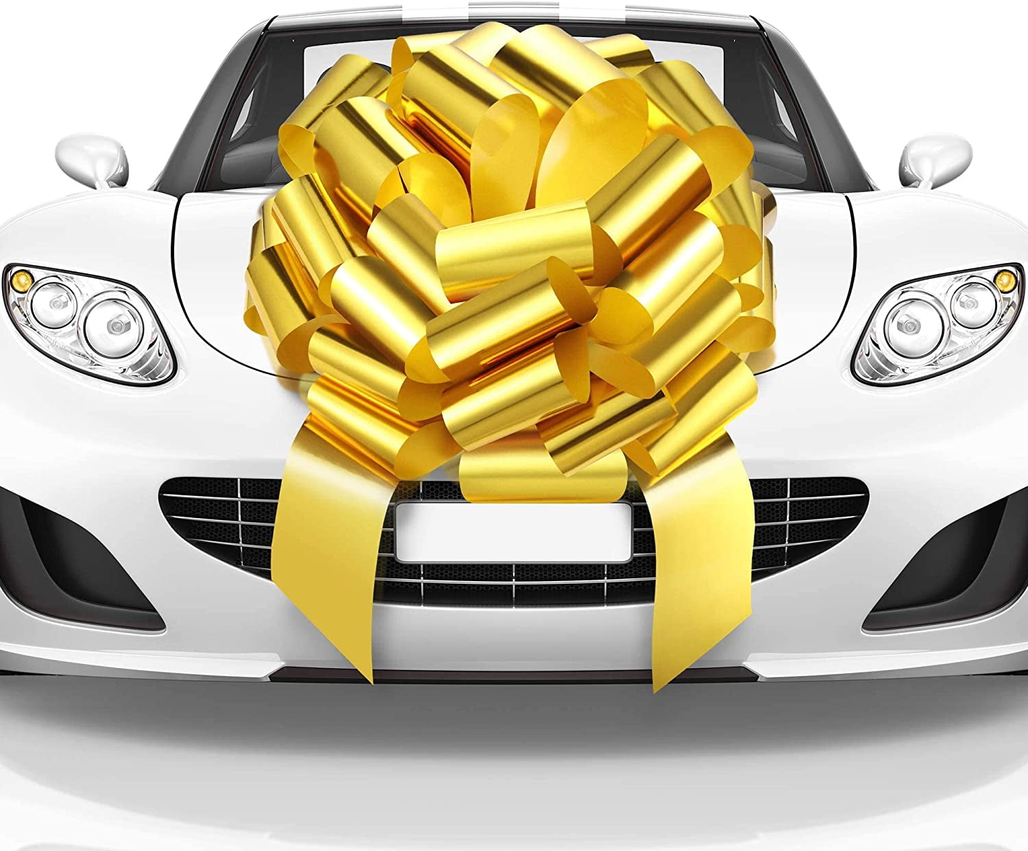 Big Car Bow (Gold, 23 inch) Giant Gift Bows, Big Bow for Car, Gift Bow