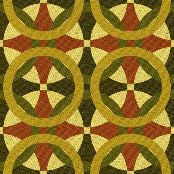 Ahgly Company Indoor Square Patterned Bee Yellow Area Rugs, 5' Square