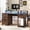 Brown, variant on Blotout 59" Farmhouse Computer Desk with 4 File Drawer & Power Outlet & Led Lights, Rustic Wood Home Office Desk with Long Monitor Stand, Computer Writing Desk, White