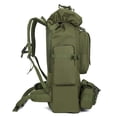 thumbnail image 4 of Mochila de senderismo y camping HongXingHai 100L impermeable verde militar, 4 of 9