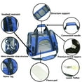 thumbnail image 4 of Mr. Peanut's Airline Approved Soft Sided Pet Carrier, two-tone luxury travel tote with fleece bedding, under seat compatibility, perfect for cats and small dogs (deja blue), 4 of 12
