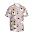 thumbnail image 2 of Balery Cute Hand Drawn Bear Print Men's Hawaiian Shirts Short Sleeve Beach Shirt Relaxed Fit Vacation Button Down Shirts-X-Large, 2 of 9