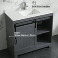 thumbnail image 7 of Wonline 36inch Grey Bathroom vanity with Sink Set Bath Vanity with Mirror and Faucet for Modern Style (backsplash include), 7 of 7