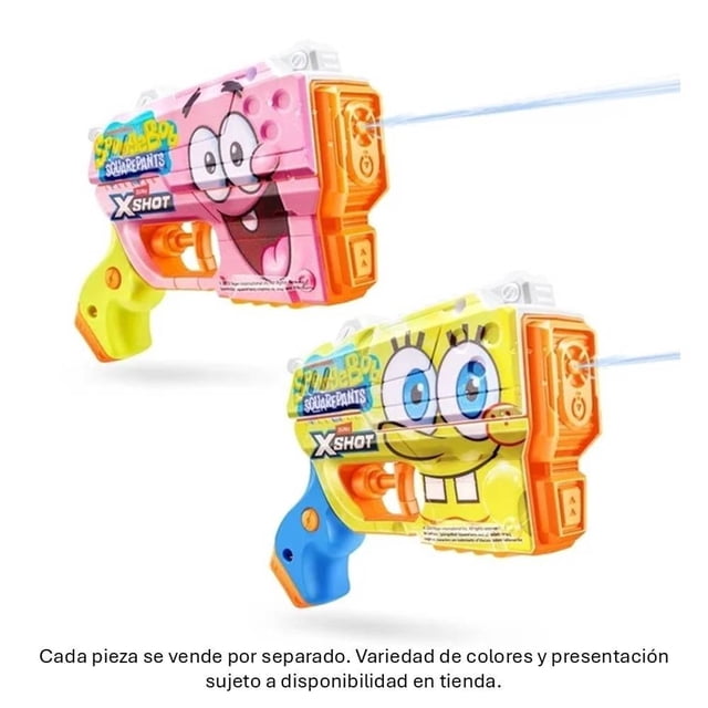 Lanzador de Agua ZURU Xshot Jr Skins Bob Esponja Varios Modelos 1 Pieza