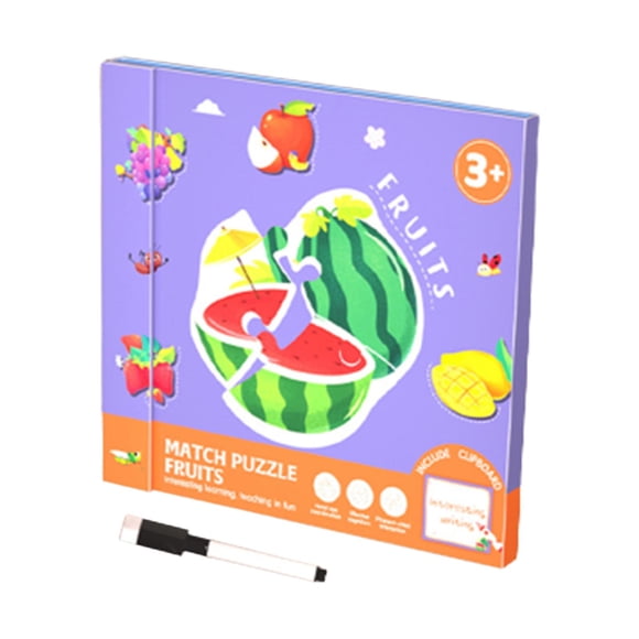 Rompecabezas de emparejamiento, juguetes Montessori de desarrollo para niños de 3 años para motricidad fina frutas