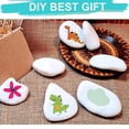 thumbnail image 5 of Rocas de pintura grandes, planas y lisas, piedras de pintura multicolores, piedras para arte y bricolaje, escogidas a mano, perfectas para fiestas infantiles, manualidades y decoración(Blanc, 5 of 5